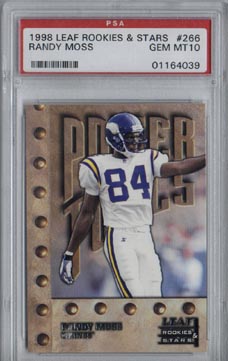 1998 Leaf Rookies & Stars #266 Randy Moss Power Tools PSA Gem Mint 10 Minnesota Vikings