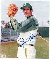 Autographed 8x10 color photo of A's HOF pitcher ROLLIE FINGERS