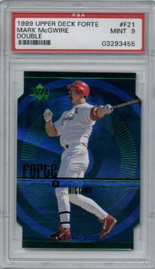 1999 Upper Deck Baseball #F21 Mark McGwire Forte Double #1346/2000 PSA MINT 9 NICE!!