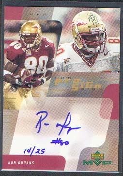 2000 Upper Deck MVP ProSign Gold #RD Ron Dugans