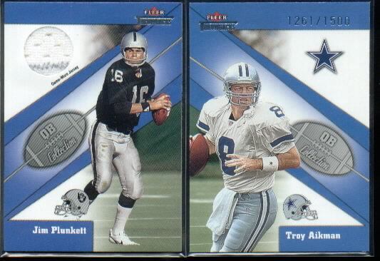 2002 Fleer Throwbacks QB Collection Memorabilia #13 Jim Plunkett