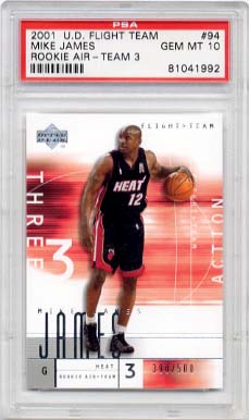 2001 Upper Deck Flight Team Mike James Rookie Air #94 PSA 10 GEM MINT