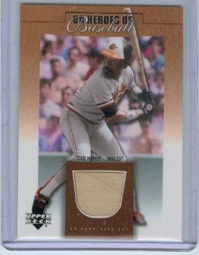 2001 Upper Deck Prospect Premieres Heroes of Baseball Game Bat #BEM Eddie Murray