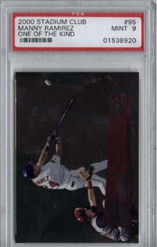 2000 Stadium Club Baseball #95 Manny Ramirez One of a Kind #74/150 PSA MINT 9 LIMITED!