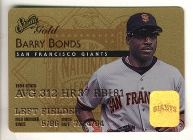 1995 Studio Barry Bonds Gold #7