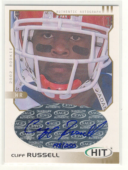 2002 SAGE HIT Autographs Gold #H31 Cliff Russell