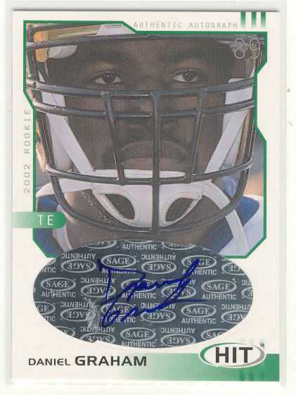 2002 SAGE HIT Autographs Emerald #H39 Daniel Graham