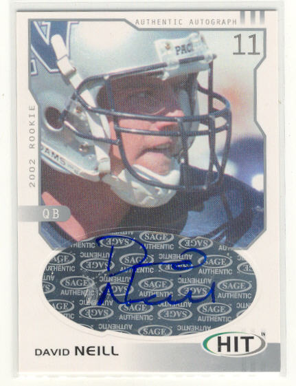 2002 SAGE HIT Autographs Silver #H11 David Neill