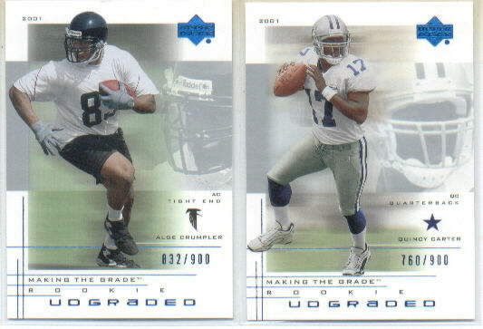 2001 UD Graded #90 Alge Crumpler Action RC