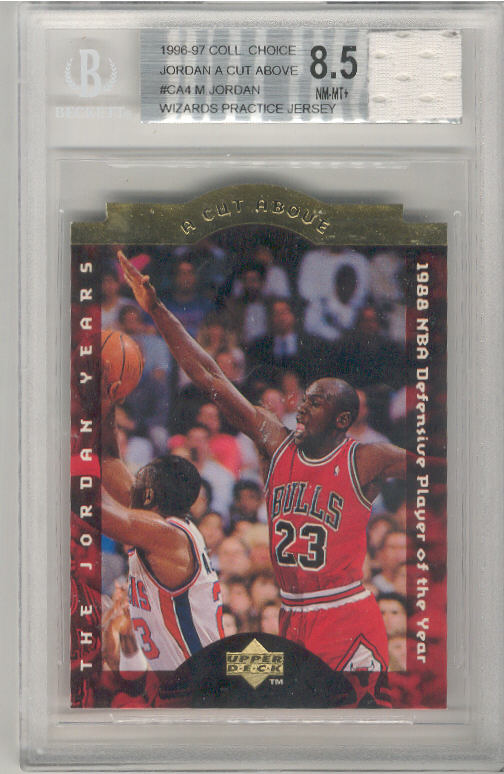 1996-97 Collector's Choice A Cut Above Michael Jordan CA4 w/JERSEY BGS-8.5 NM/MT+ BGS