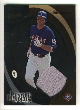 2002 Donruss Best of Fan Club League Leaders Materials #LL30 A.Rodriguez HR Jsy/150