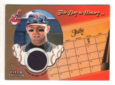 2002 Fleer Tradition Update This Day In History Game Used #20 Jim Thome Jsy