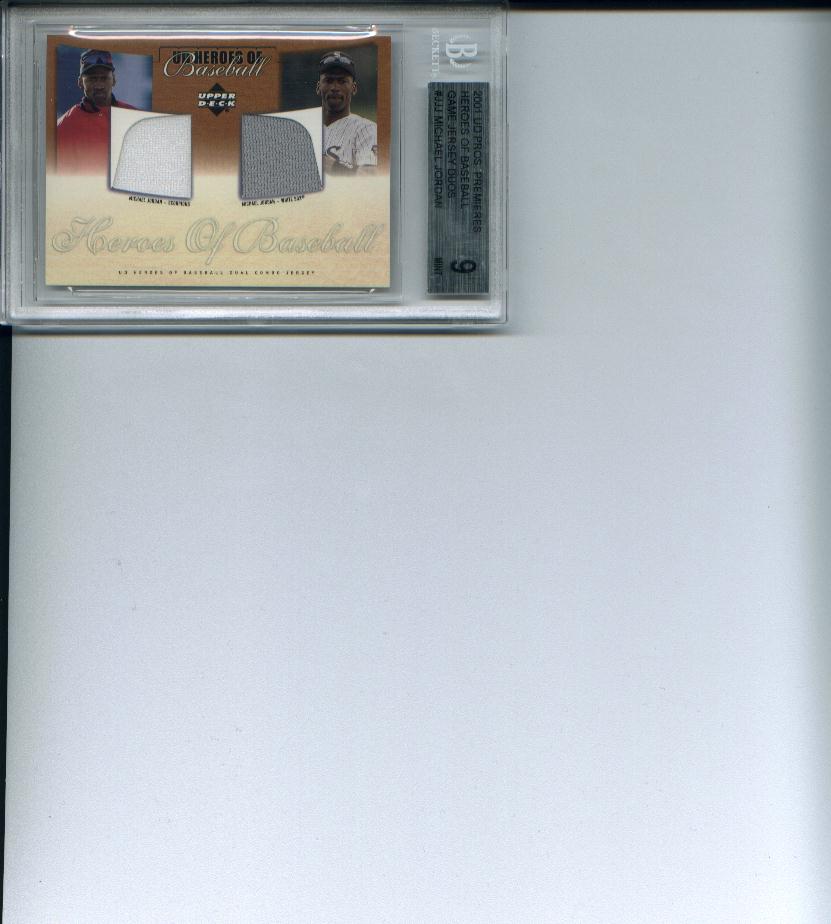2001 Upper Deck Prospect Premieres Heroes of Baseball Game Jersey Duos #JJJ Michael Jordan/Michael Jordan
