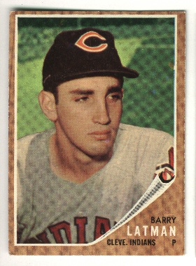 1962 Topps #145A Barry Latman/Green Tint