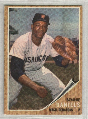 1962 Topps #378 Bennie Daniels