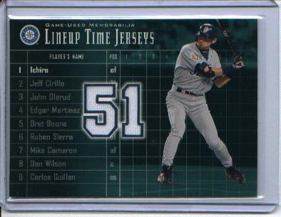 2003 Upper Deck Lineup Time Jerseys #IS Ichiro Suzuki