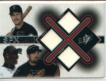 2001 SPx Winning Materials Update Trios #KBA Kent/Bonds/Aurilia