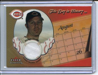 2002 Fleer Tradition Update This Day In History Game Used #7 Adam Dunn Jsy