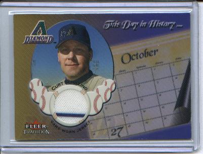 2002 Fleer Tradition Update This Day In History Game Used #17 Curt Schilling Jsy