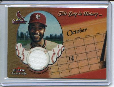 2002 Fleer Tradition Update This Day In History Game Used #18 Ozzie Smith Jsy