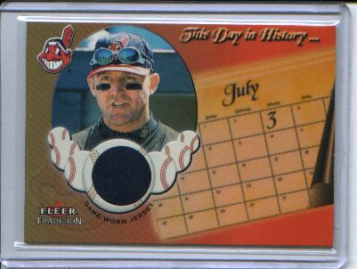 2002 Fleer Tradition Update This Day In History Game Used #20 Jim Thome Jsy