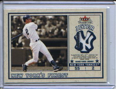 2002 Fleer Tradition Update New York's Finest Single Swatch #6 D.Jeter Jsy/Komiyama