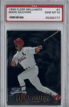 1999 Fleer Brilliants Baseball #1 Mark McGwire PSA GEM MINT 10 