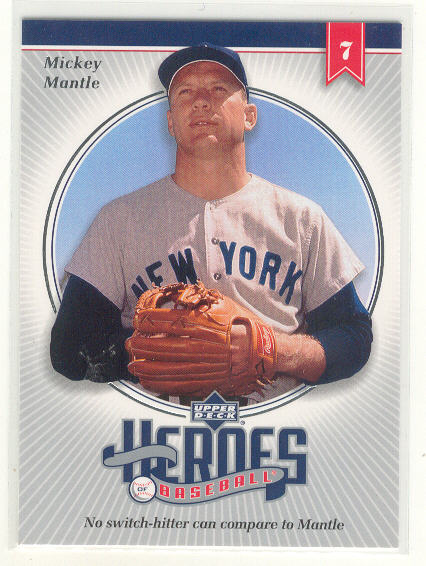 2002 Upper Deck Prospect Premieres Heroes of Baseball #HMM7 Mickey Mantle