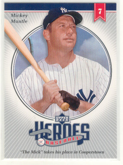 2002 Upper Deck Prospect Premieres Heroes of Baseball #HMM8 Mickey Mantle