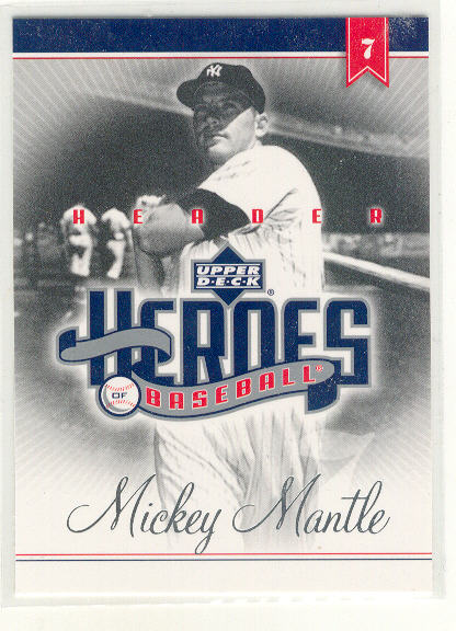 2002 Upper Deck Prospect Premieres Heroes of Baseball #HMM Mickey Mantle HDR