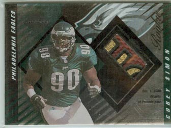 2000 Leaf Limited #424 Corey Simon J/FB/1000 RC