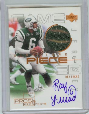 2000 Upper Deck Pros and Prospects Signature Piece 1 #SPRL Ray Lucas