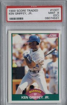 1989 Score Traded Baseball #100T Ken Griffey Jr. Traded Set Rookie PSA MINT 9 NICE!!