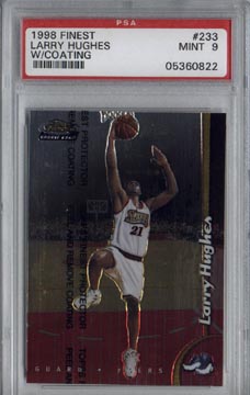 1998/99 Topps Finest #233 Larry Hughes Rookie PSA MINT 9 NICE!!