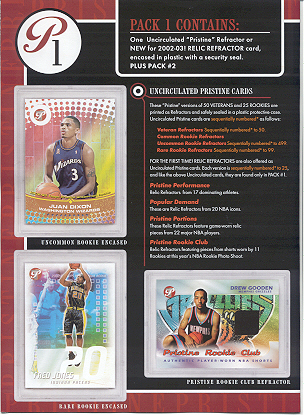 2002-03 Topps Pristine NBA Basketball Pack