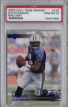 2000 Collector's Edge Graded Football #132 Steve McNair Brilliant PSA Gem Mint 10 Tennessee TITANS!!