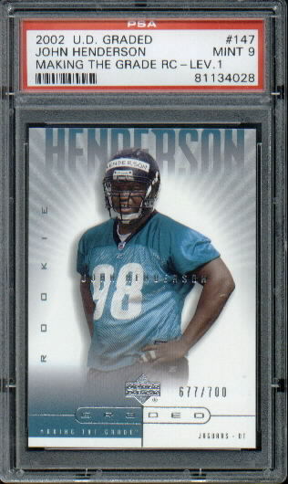 2002 UD Graded #147 John Henderson P RC