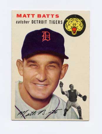 1954 Topps #88 Matt Batts