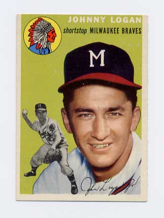 1954 Topps #122 Johnny Logan