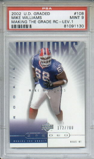 2002 UD Graded #108 Mike Williams A RC