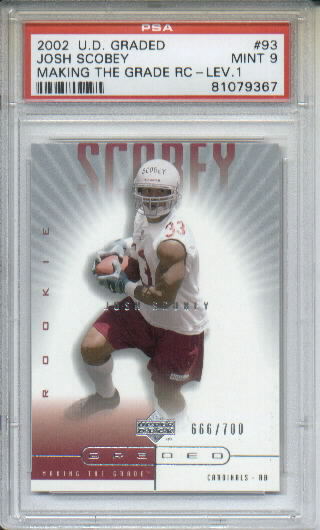 2002 UD Graded #93 Josh Scobey A RC