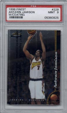 1998/99 Topps Finest Basketball #229 Antawn Jamison Rookie PSA MINT 9 NICE!!!