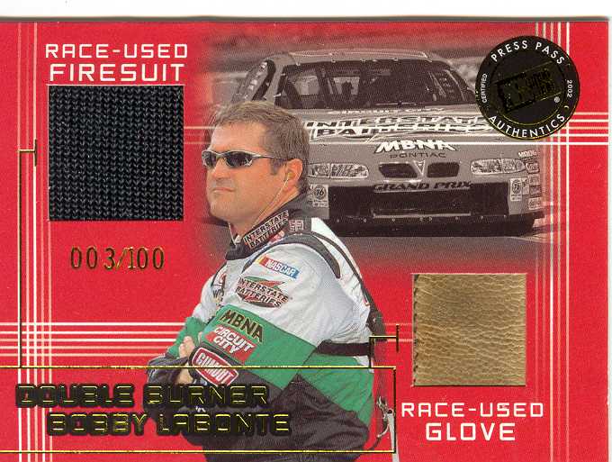 2001 Press Pass Double Burner #DB9 Bobby Labonte