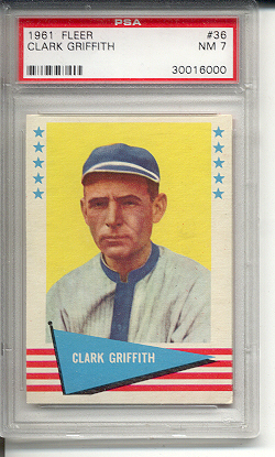 1961 Fleer #36 Clark Griffith