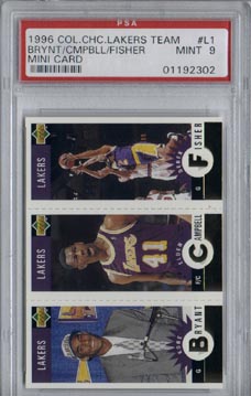 1996/97 Upper Deck Collector's Choice Basketball Kobe Bryant Derek Fisher Elden Campbell Mint PSA 9