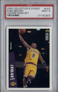 1996/97 Upper Deck Collector's Choice Basketball Kobe Bryant Lakers Team Set Mint PSA 9 NICE!!!