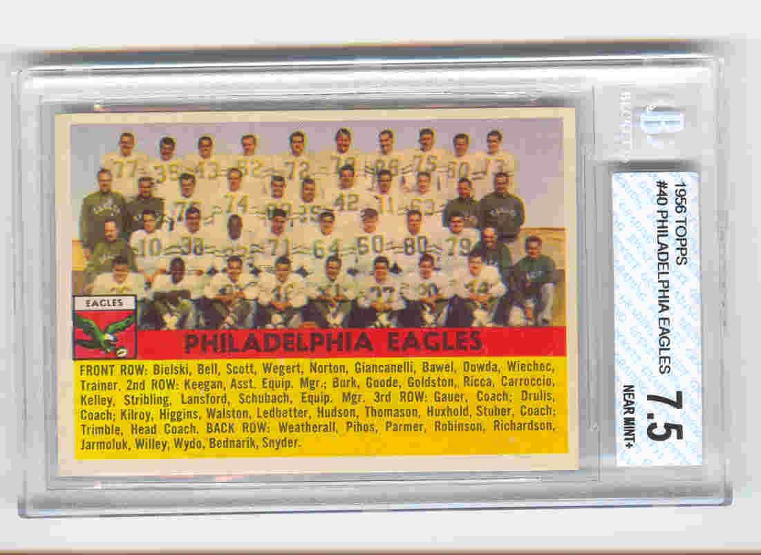 1956 Topps #40 Philadelphia Eagles
