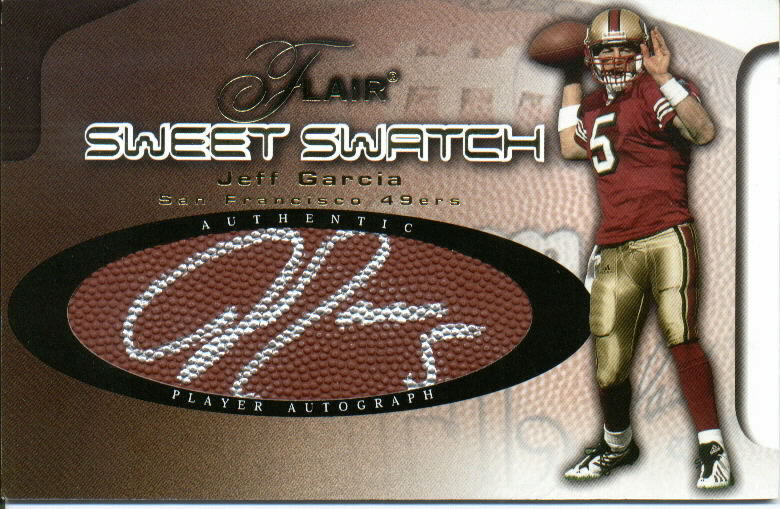 2002 Flair Sweet Swatch Memorabilia Autographs Gold #2 Jeff Garcia