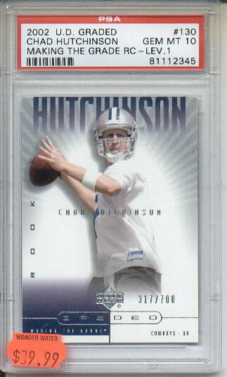 2002 UD Graded #130 Chad Hutchinson P RC