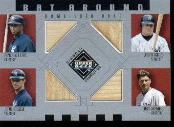 2002 Upper Deck Diamond Connection Bat Around Quads #WGPV Bernie/Giambi/Posa/Vent